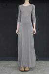 SWAYING/KNIT seamless three-quarter sleeve long skirt SW24SS2L15 gray green PS69